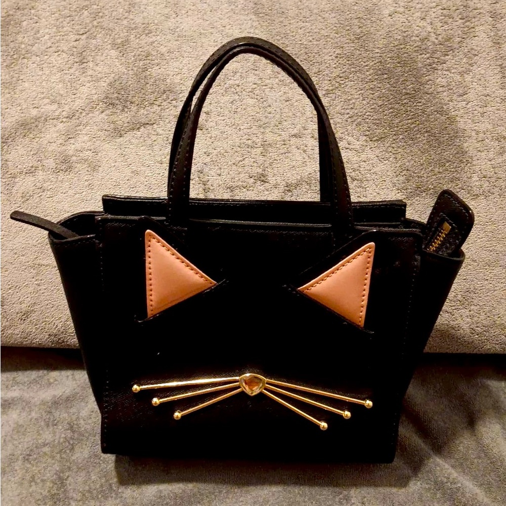 Kate Spade Jazz Things Up Cat Mini Hayden Satchel Crossbody.
